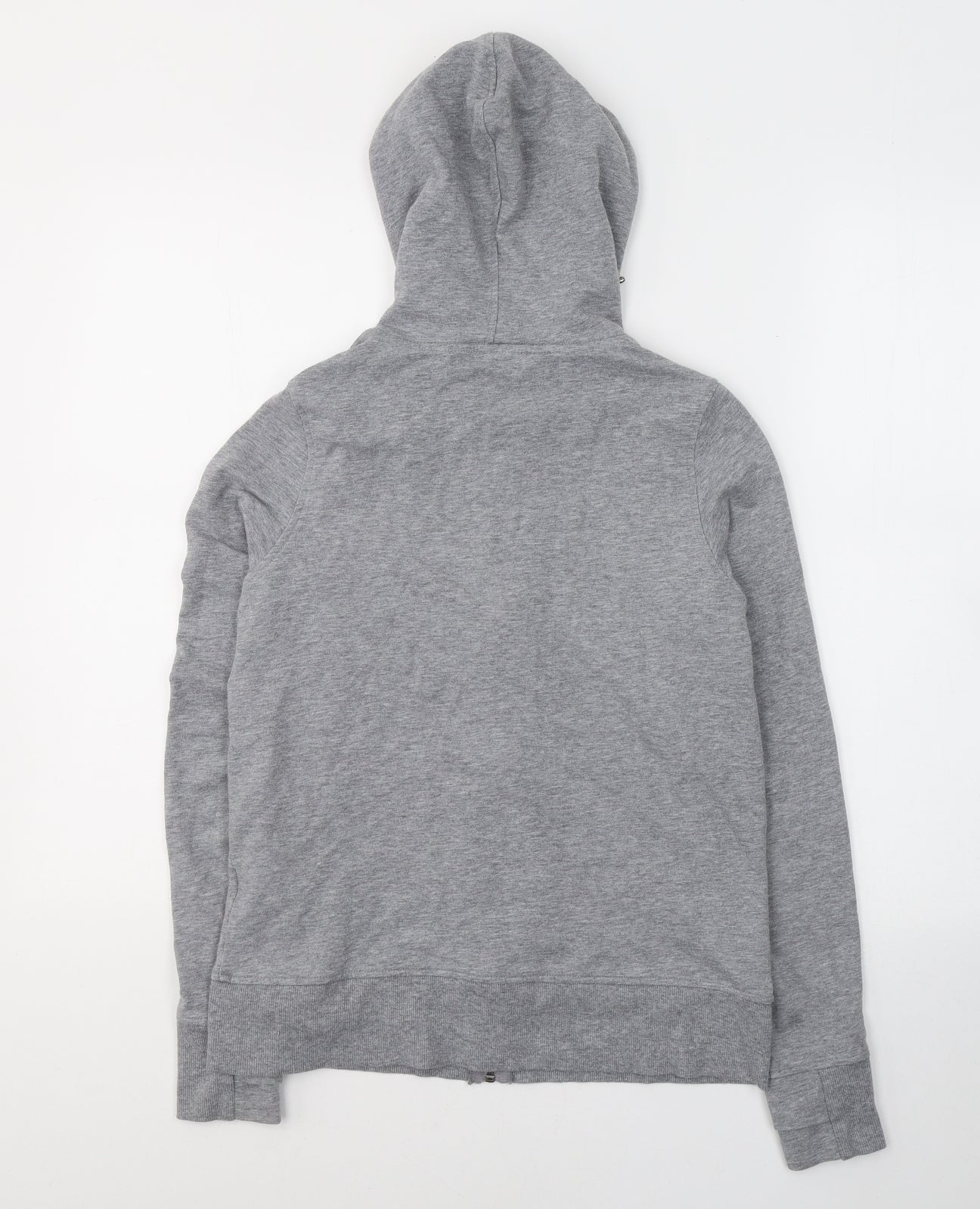 Marks and Spencer Womens Grey  Cotton Full Zip Hoodie Size 10  Zip