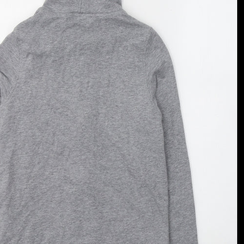Marks and Spencer Womens Grey  Cotton Full Zip Hoodie Size 10  Zip