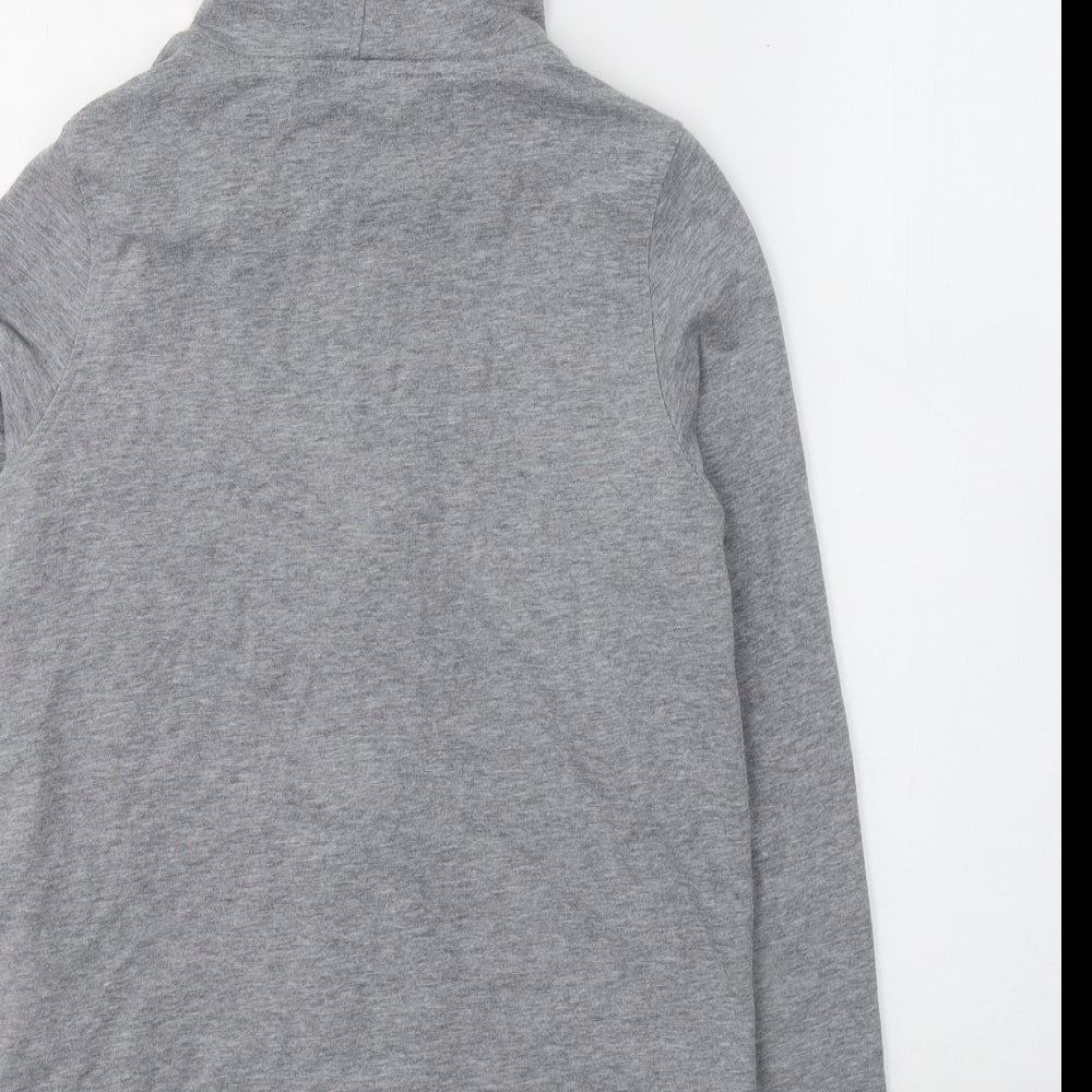 Marks and Spencer Womens Grey  Cotton Full Zip Hoodie Size 10  Zip
