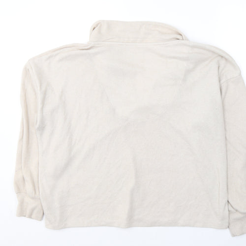 Dunnes Stores Womens Beige V-Neck  Polyester Pullover Jumper Size L