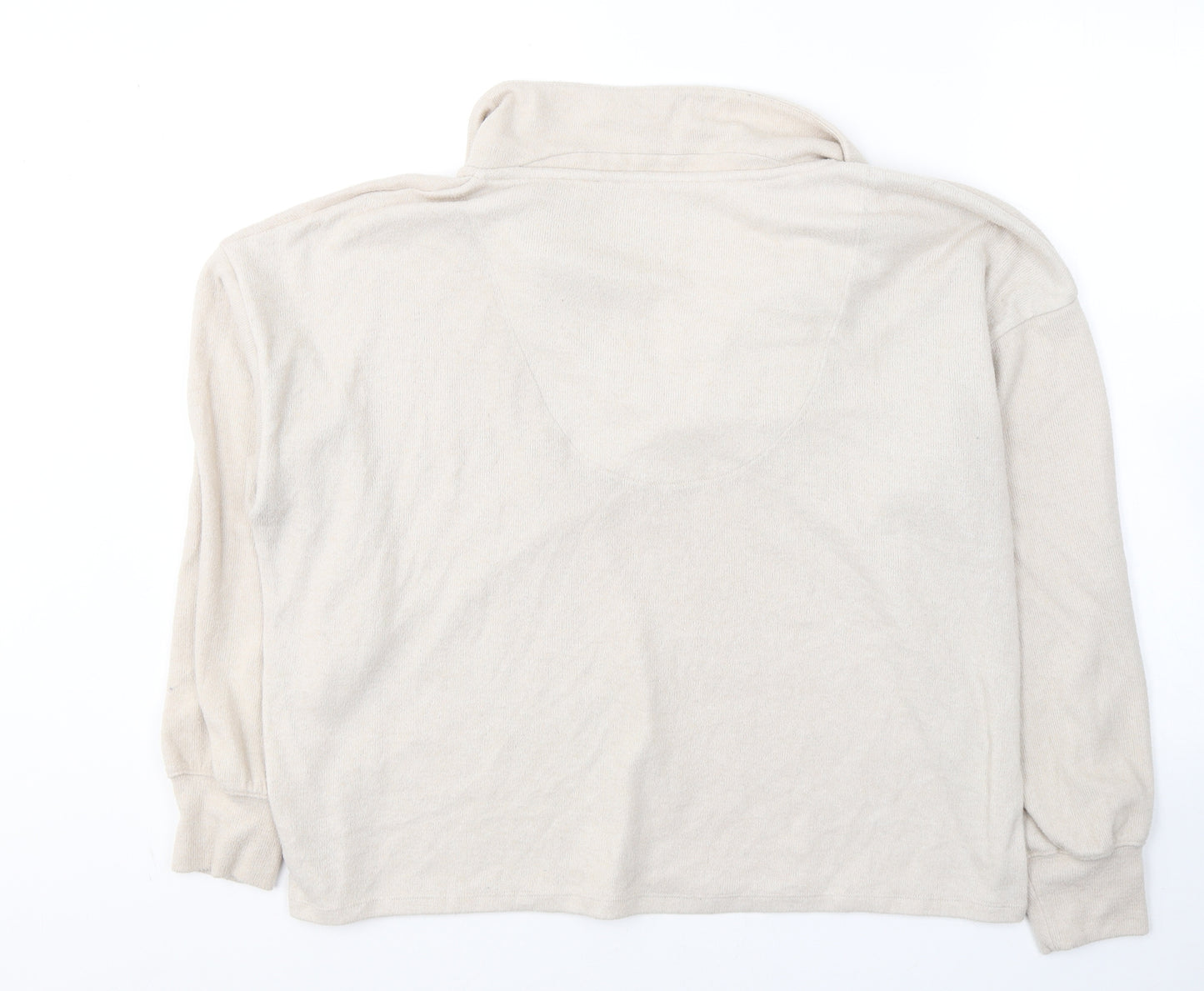 Dunnes Stores Womens Beige V-Neck  Polyester Pullover Jumper Size L