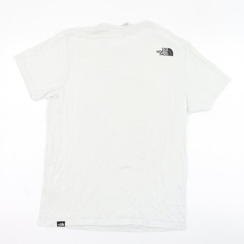The North Face Mens White  Cotton  T-Shirt Size S Round Neck