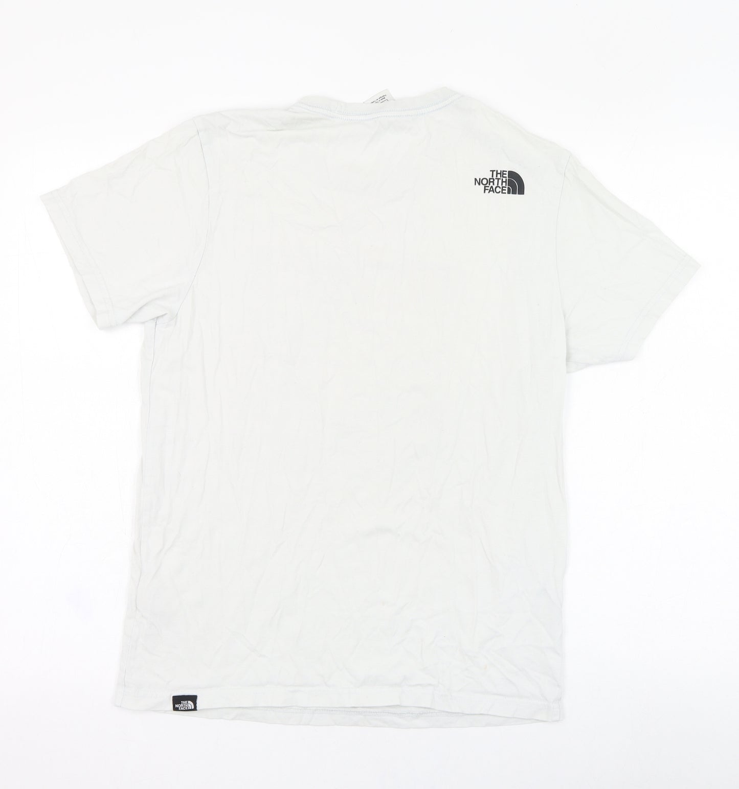 The North Face Mens White  Cotton  T-Shirt Size S Round Neck