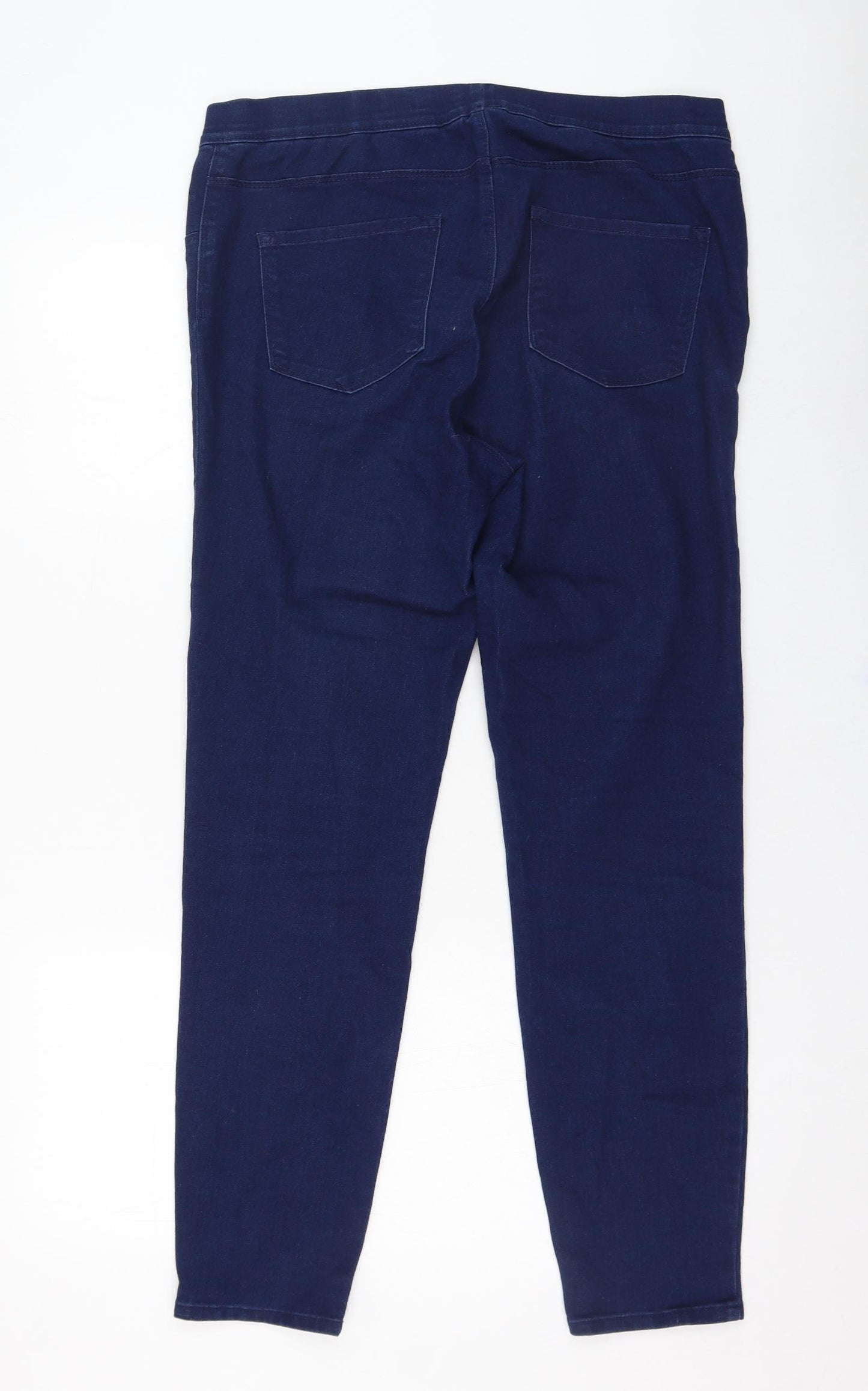 George Womens Blue  Cotton Jegging Leggings Size 14 L28 in