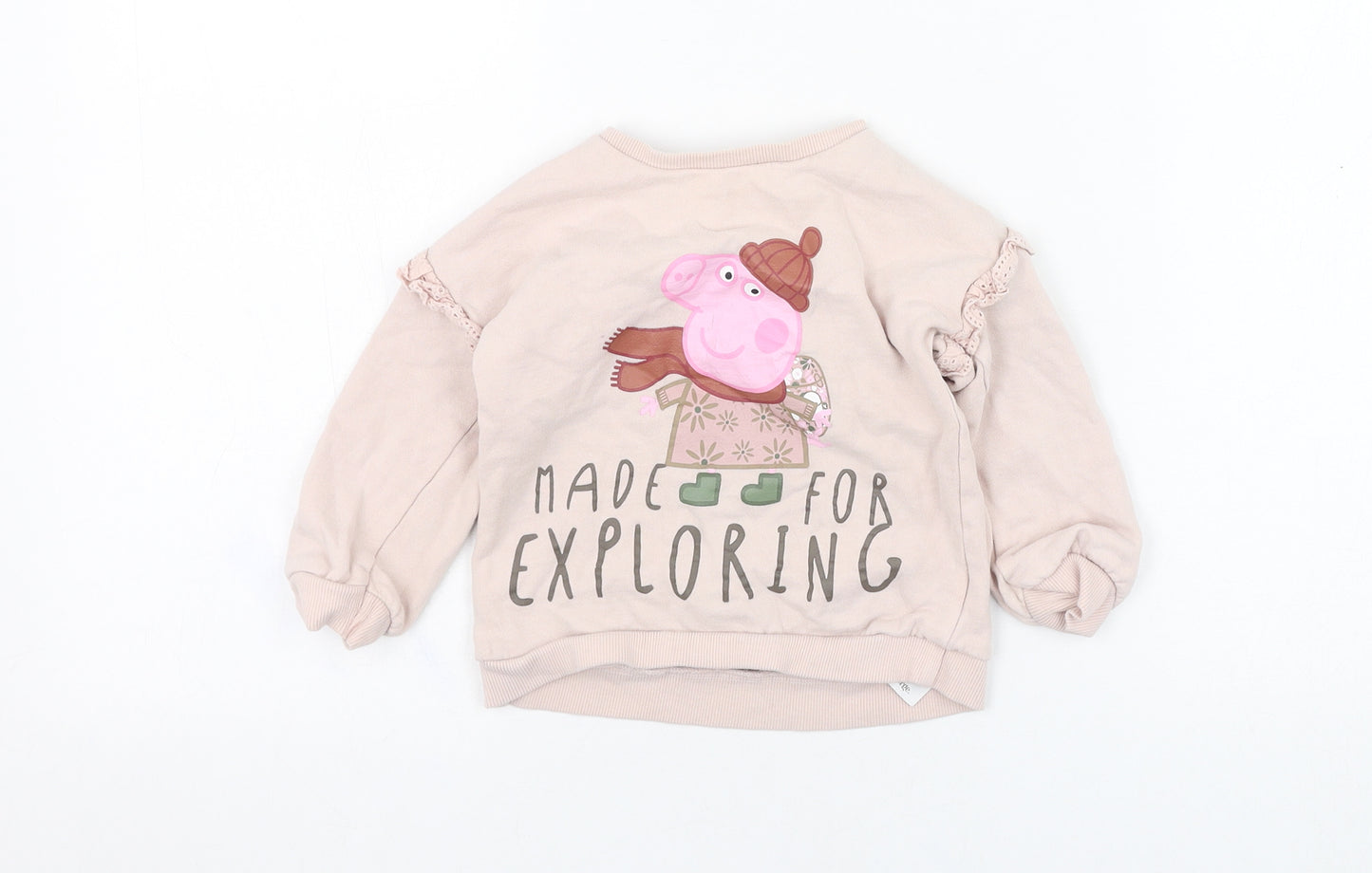 George Girls Pink  Cotton Pullover Jumper Size 18-24 Months  Pullover - Peppa Pig