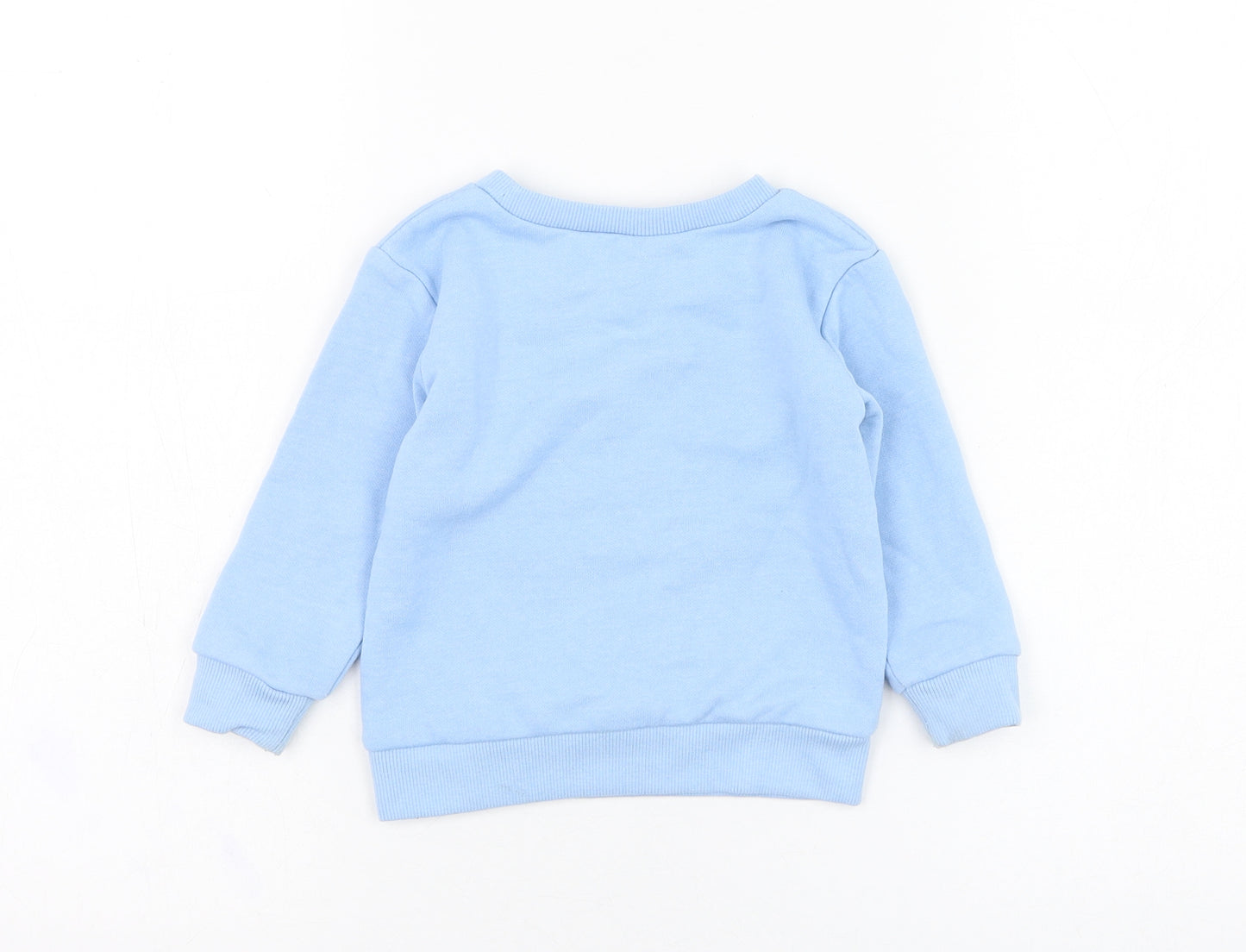 Dunnes Stores Boys Blue  Cotton Pullover Jumper Size 9-12 Months  Pullover - Dinosaur