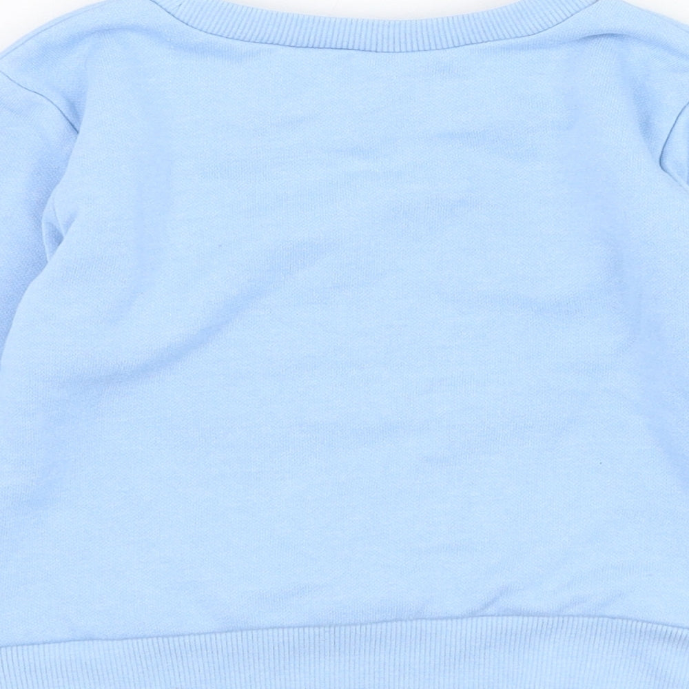 Dunnes Stores Boys Blue  Cotton Pullover Jumper Size 9-12 Months  Pullover - Dinosaur