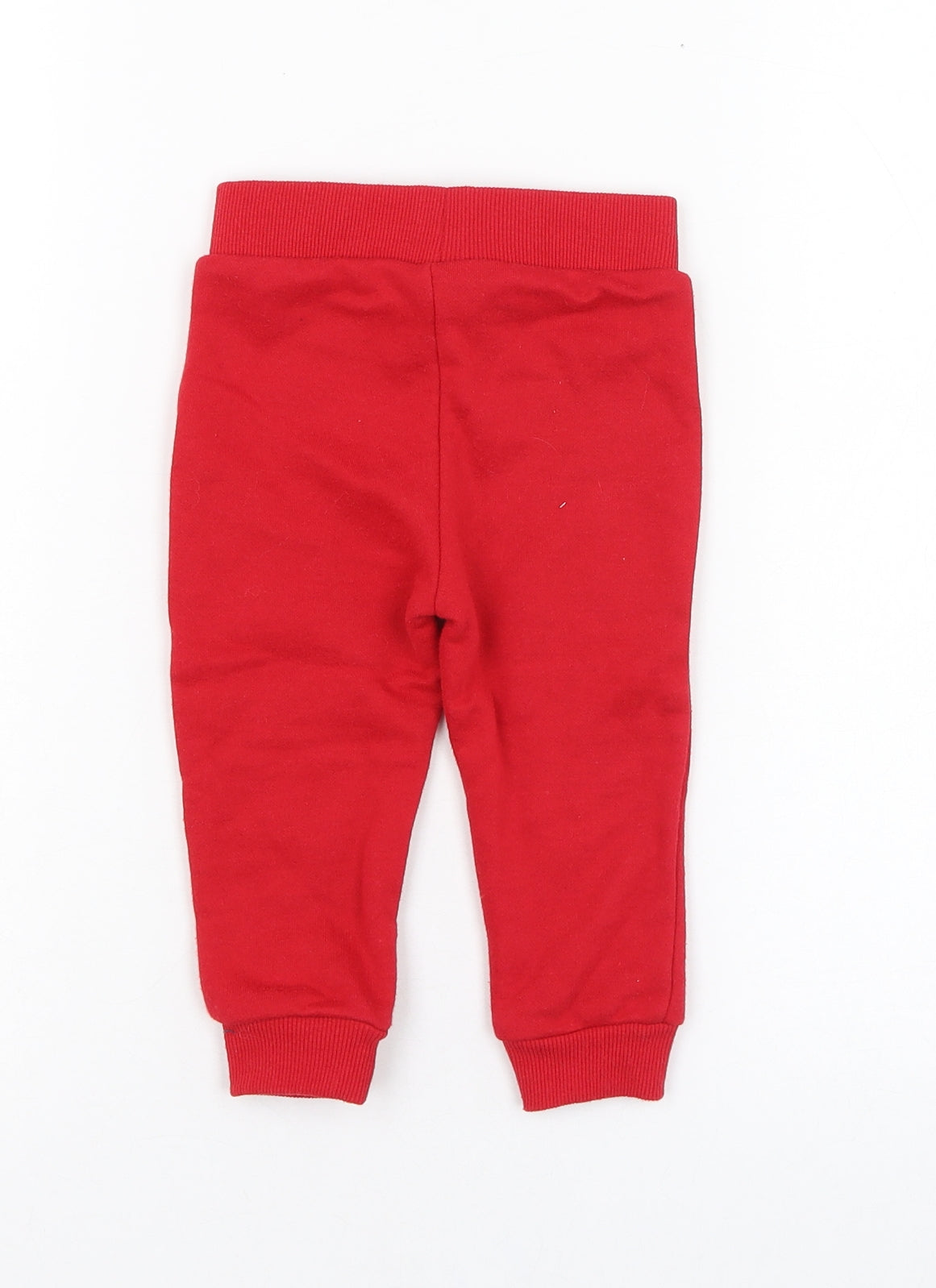 Primark Boys Red  Cotton Jogger Trousers Size 12-18 Months  Pullover