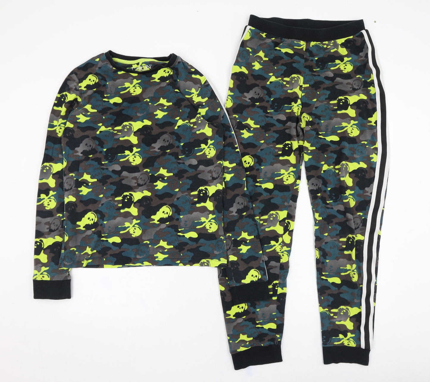 NEXT Boys Black Camouflage Cotton  Pyjama Set Size 13 Years  Pullover