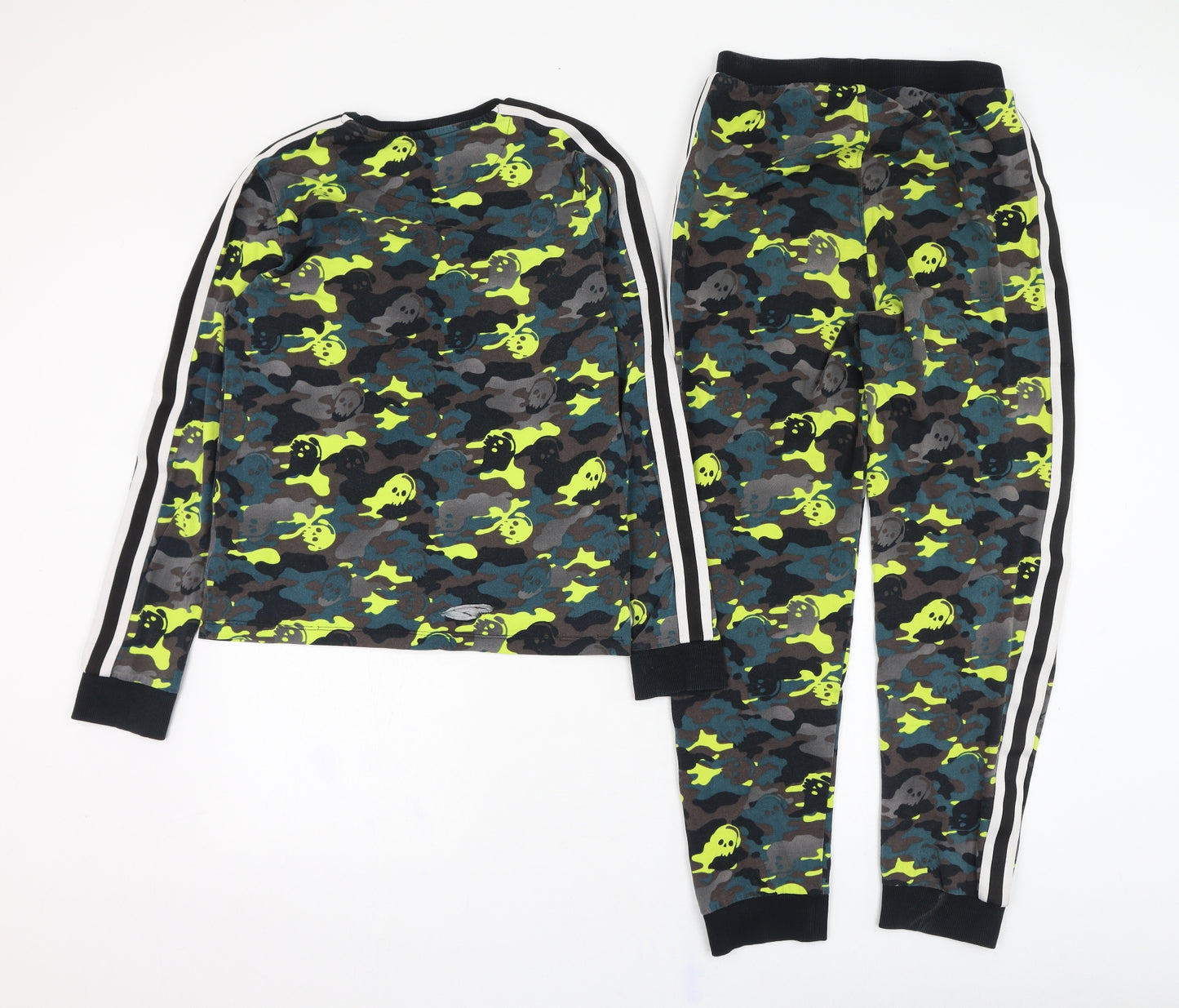 NEXT Boys Black Camouflage Cotton  Pyjama Set Size 13 Years  Pullover