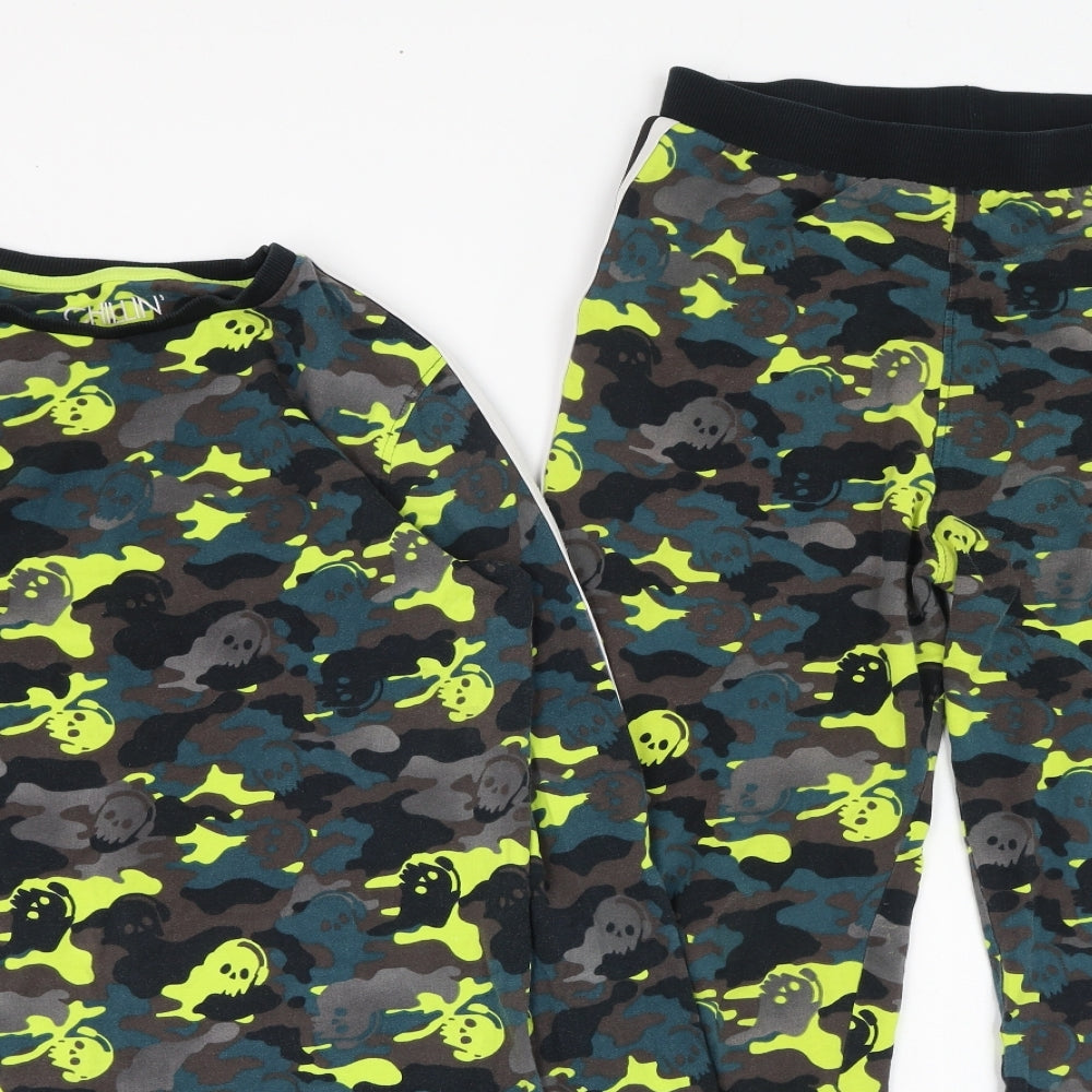 NEXT Boys Black Camouflage Cotton  Pyjama Set Size 13 Years  Pullover