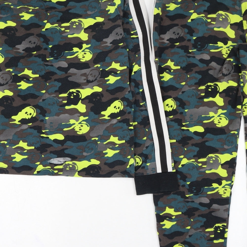 NEXT Boys Black Camouflage Cotton  Pyjama Set Size 13 Years  Pullover