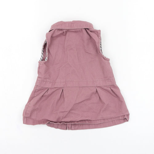 Isaac Mizrahi Girls Purple  Cotton A-Line  Size 12 Months  Collared Zip