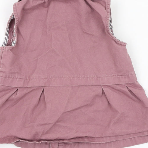 Isaac Mizrahi Girls Purple  Cotton A-Line  Size 12 Months  Collared Zip