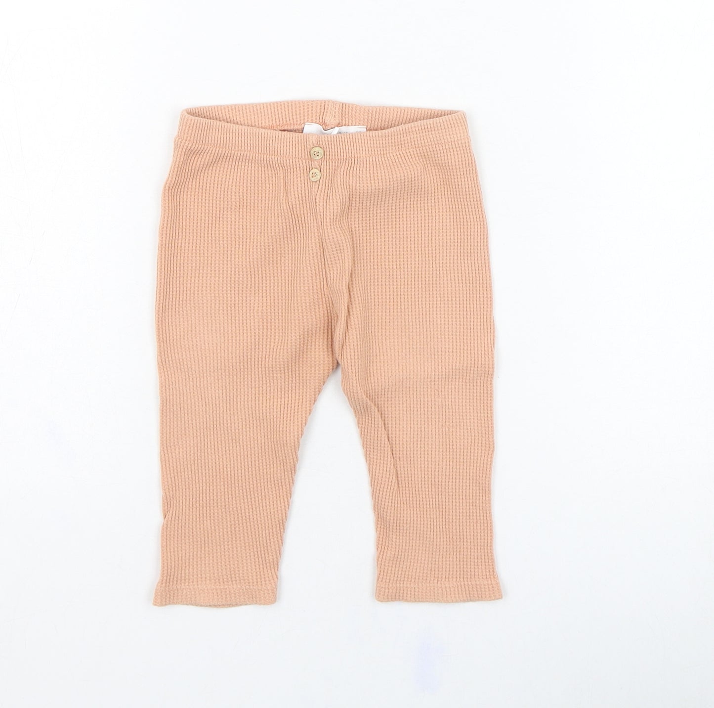 Zara Girls Orange  Cotton Capri Leggings Size 9-12 Months  Pullover