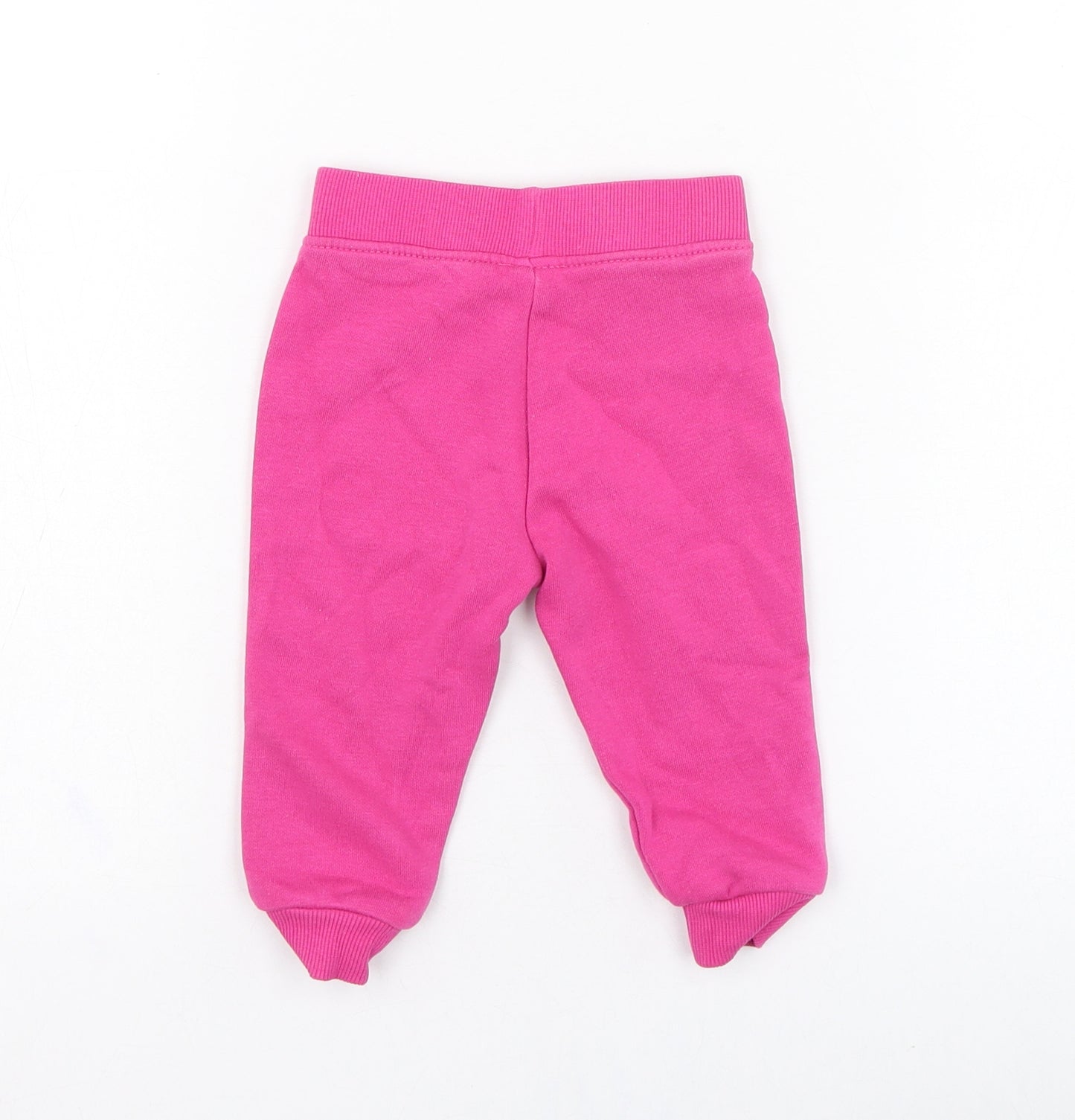 Dunnes Stores Girls Pink  Cotton Jogger Trousers Size 6-9 Months  Pullover