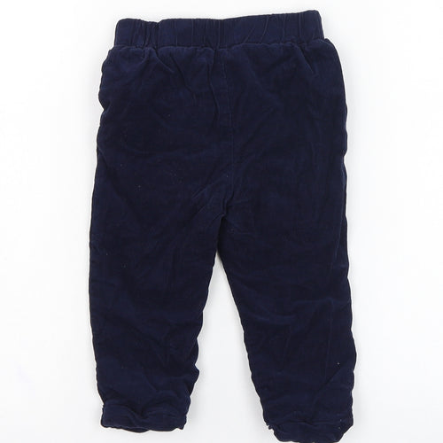 Dunnes Stores Boys Blue  Cotton Jogger Trousers Size 12-18 Months  Pullover