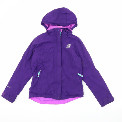 Karrimor Girls Purple   Rain Coat Coat Size 9-10 Years  Zip