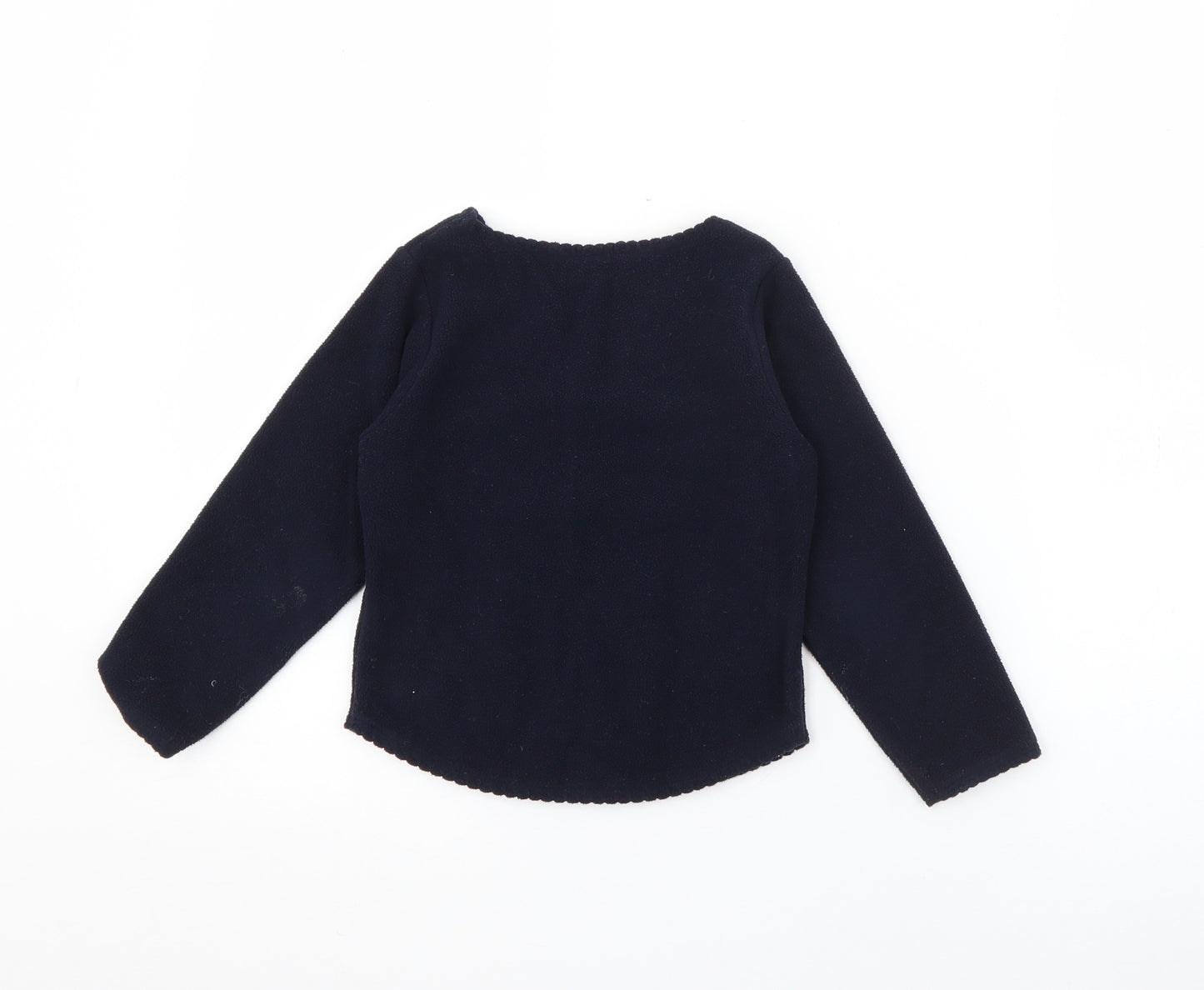 NEXT Girls Blue V-Neck  Polyester Pullover Jumper Size 4 Years