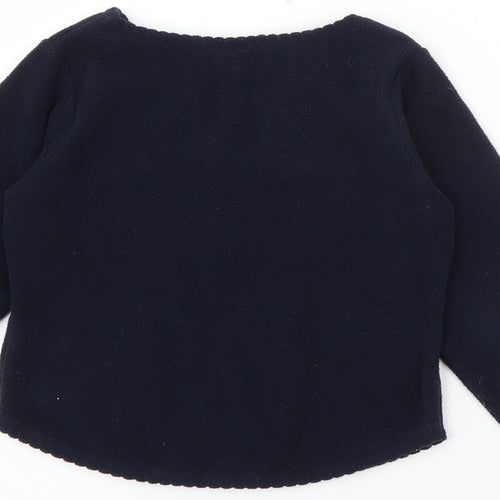 NEXT Girls Blue V-Neck  Polyester Pullover Jumper Size 4 Years
