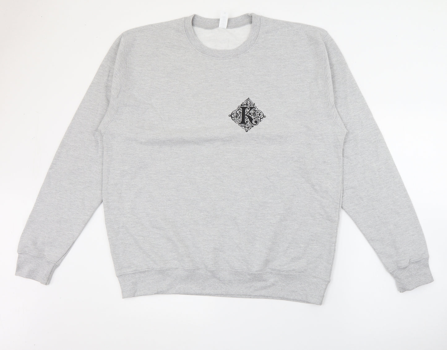Just Hoods Womens Grey  Cotton Pullover Sweatshirt Size XL