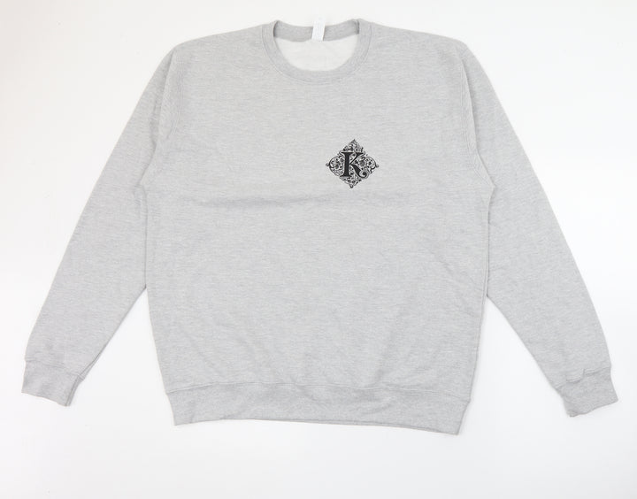 Just Hoods Womens Grey Cotton Pullover Sweatshirt Size XL