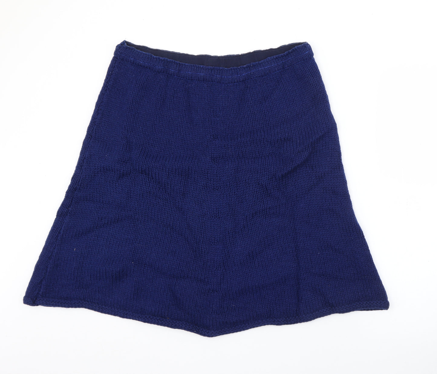 Preworn Womens Blue  Acrylic A-Line Skirt Size 34 in