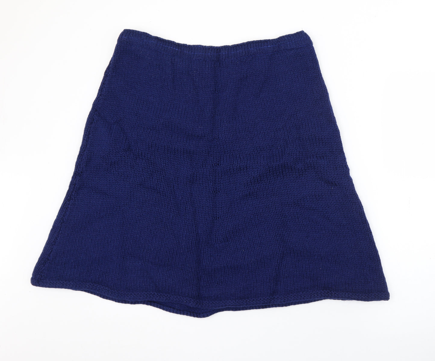 Preworn Womens Blue  Acrylic A-Line Skirt Size 34 in