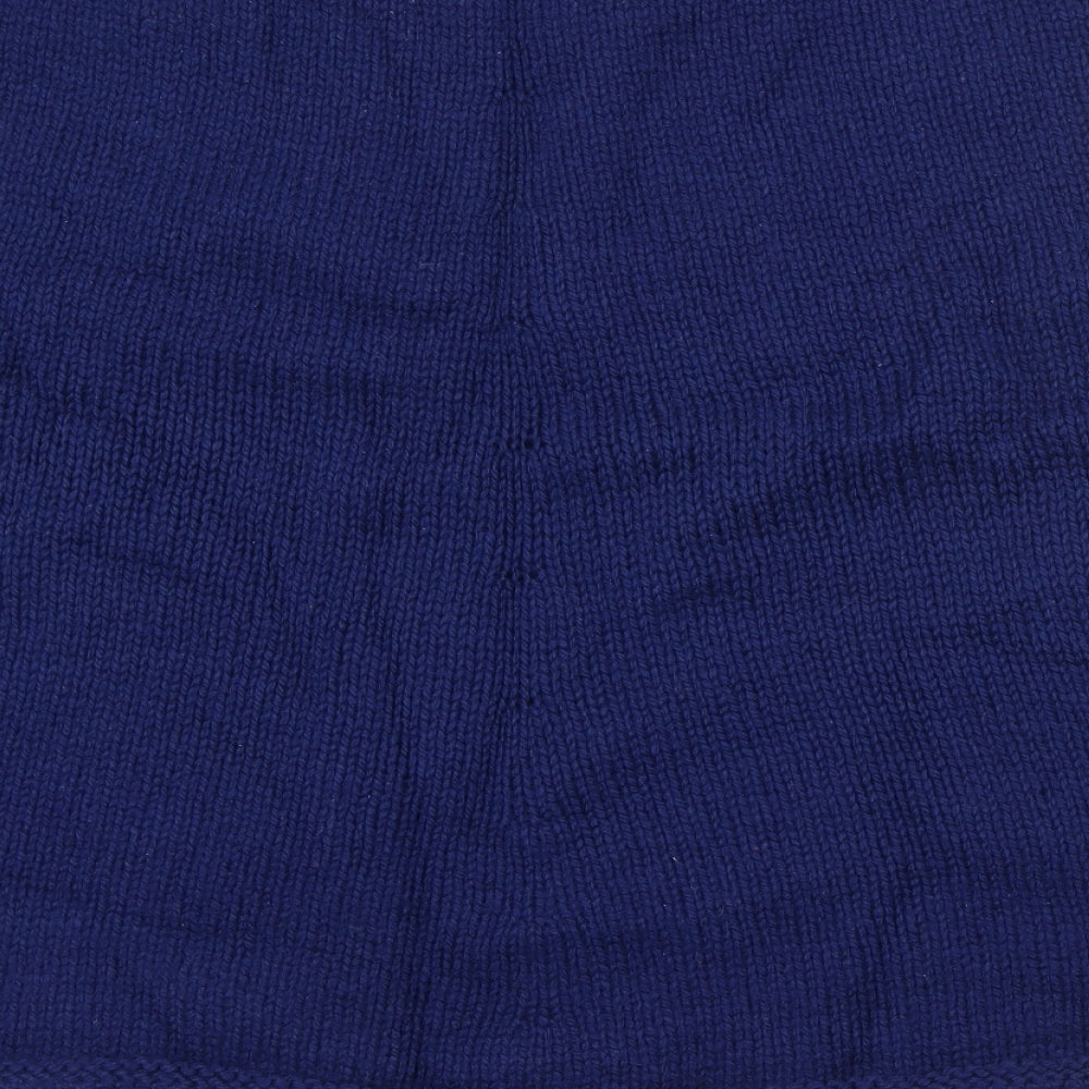 Preworn Womens Blue  Acrylic A-Line Skirt Size 34 in