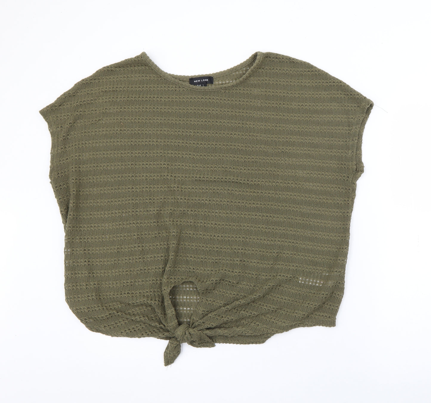 New Look Womens Green Crew Neck  Polyester Pullover Jumper Size L