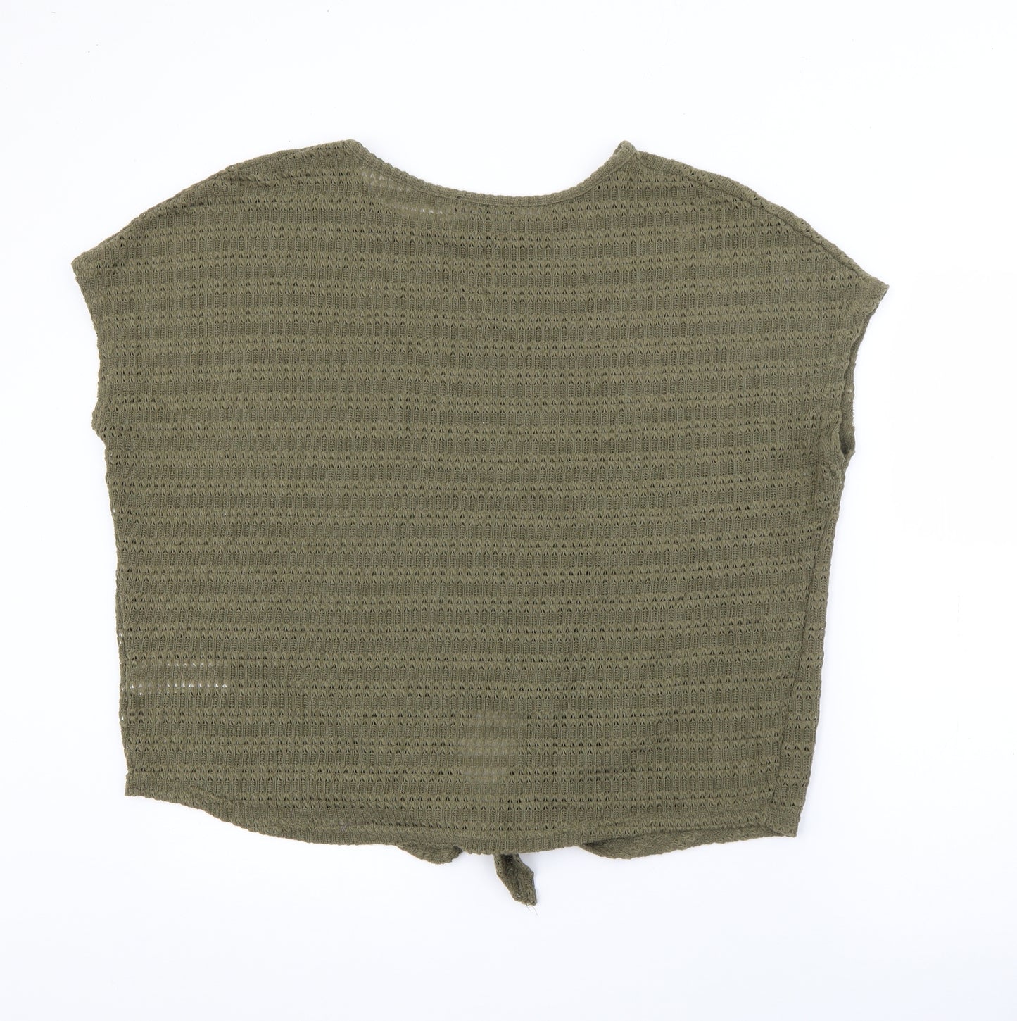 New Look Womens Green Crew Neck  Polyester Pullover Jumper Size L