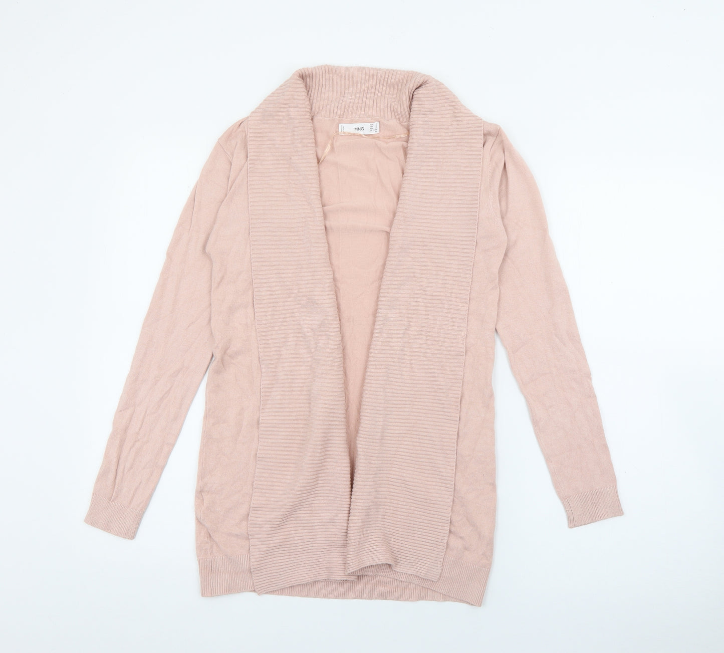 MNG Womens Pink Roll Neck  Polyester Cardigan Jumper Size 8