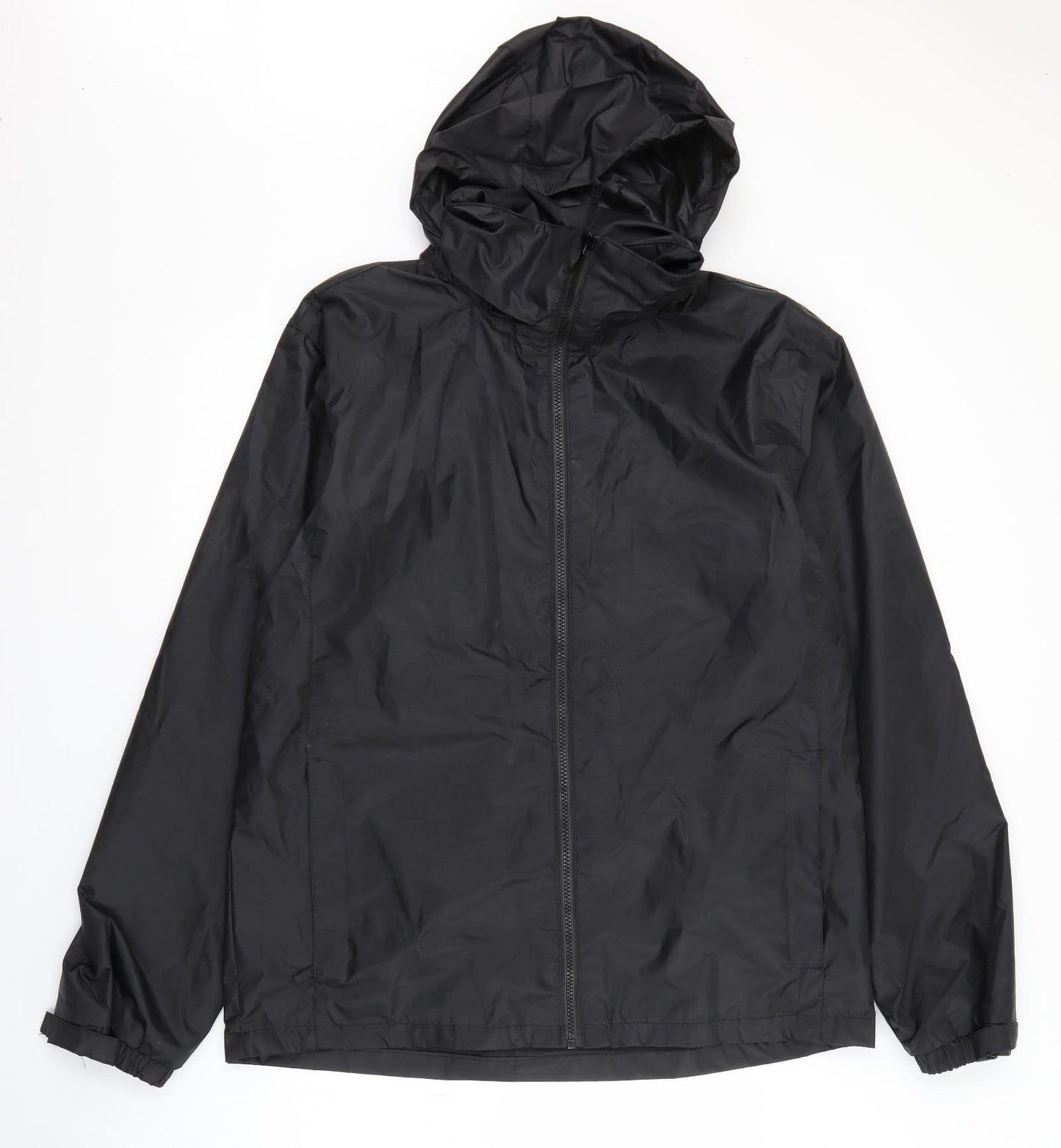 Regatta Mens Black   Rain Coat Coat Size L  Zip