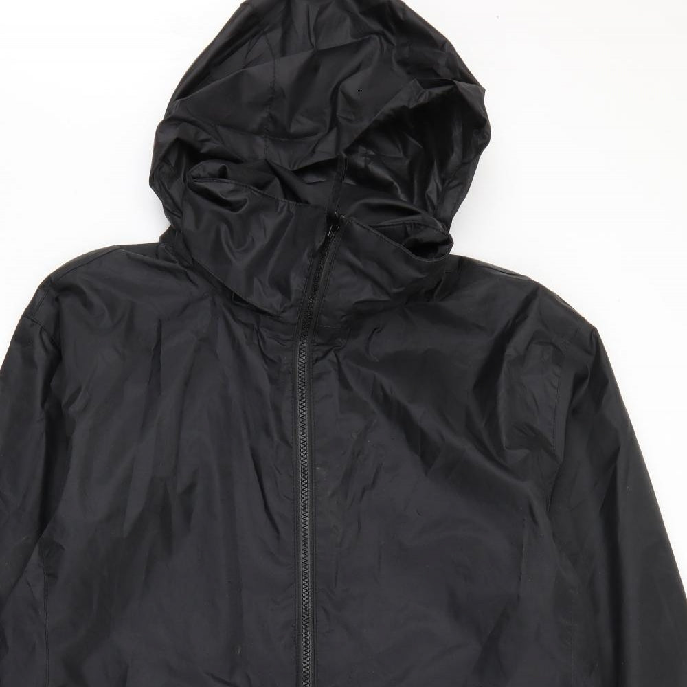 Regatta Mens Black   Rain Coat Coat Size L  Zip