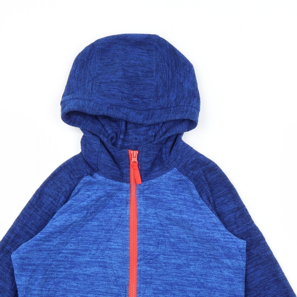 Mountain Warehouse Boys Blue  Polyester Full Zip Hoodie Size 9-10 Years  Zip