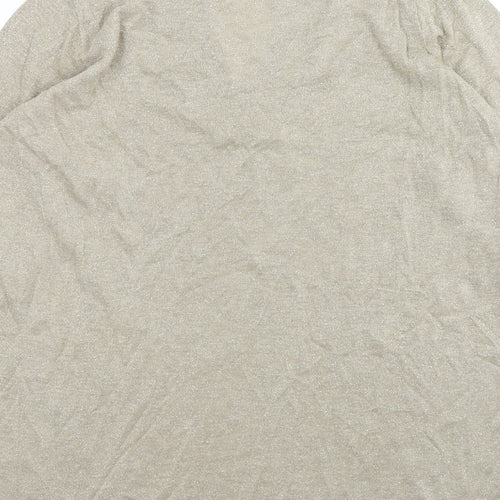 George Womens Gold V-Neck  Viscose Pullover Jumper Size 18