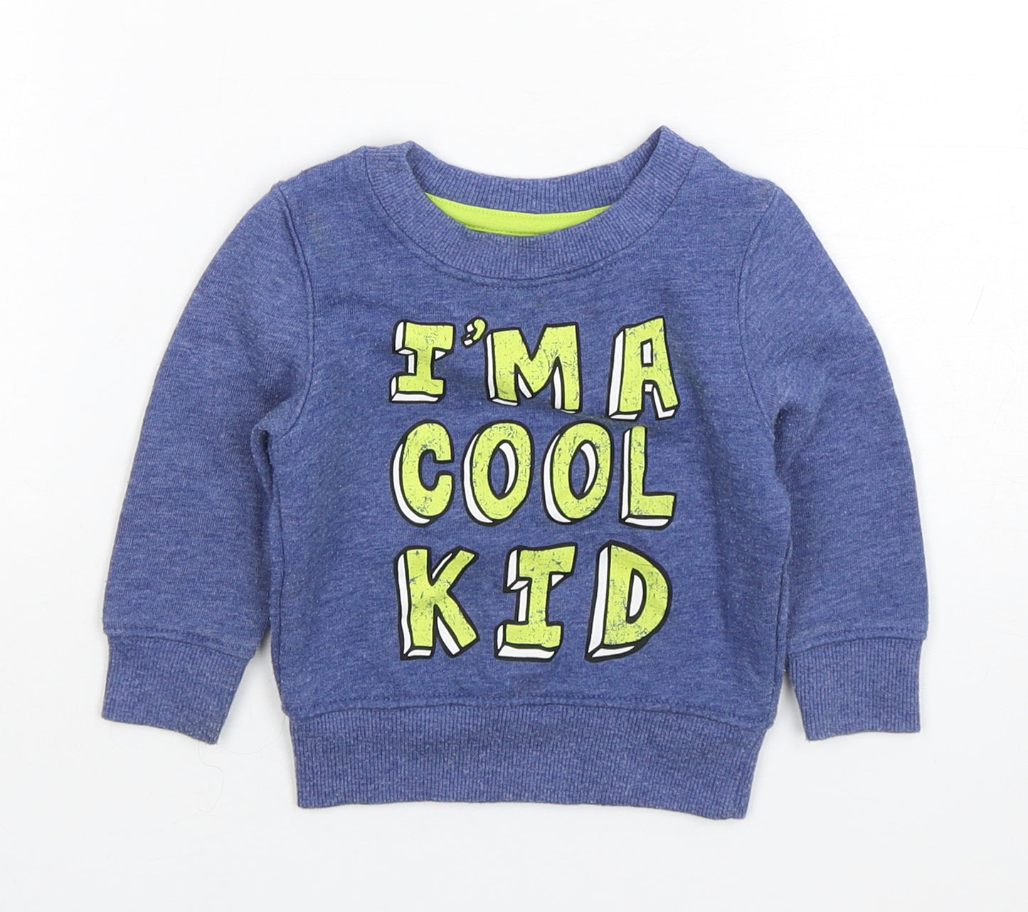 Rebel Boys Black  Polyester Pullover Jumper Size 9-12 Months  Pullover