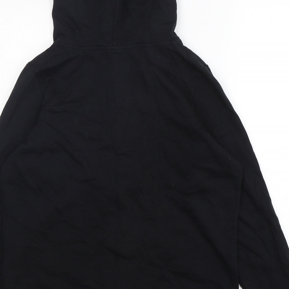 Marks and Spencer Womens Black  Cotton Full Zip Hoodie Size 14  Zip