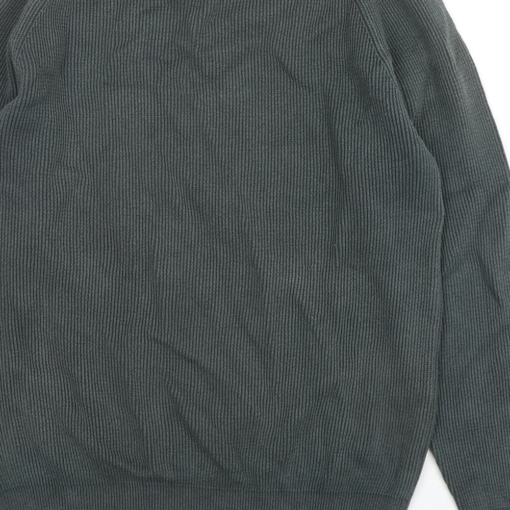 NEXT Mens Green Round Neck  Cotton Pullover Jumper Size M