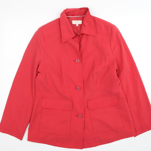 Marks and Spencer Womens Red   Jacket  Size 14  Button