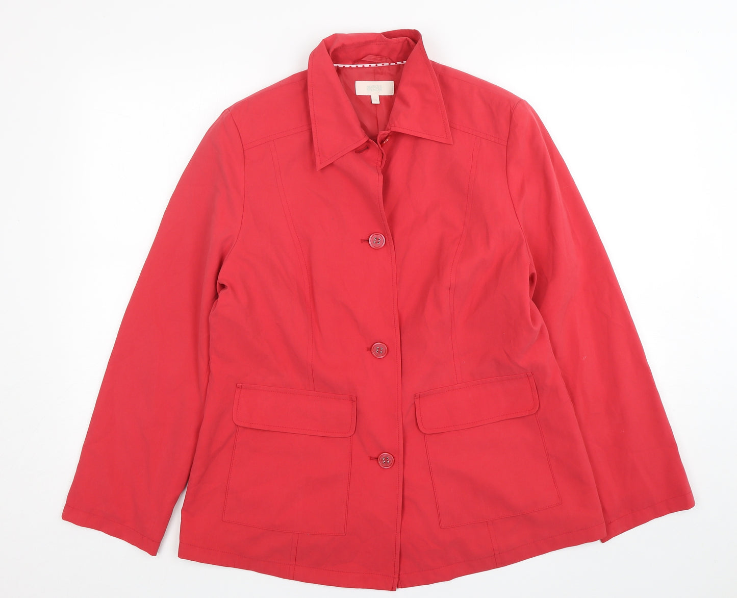 Marks and Spencer Womens Red   Jacket  Size 14  Button