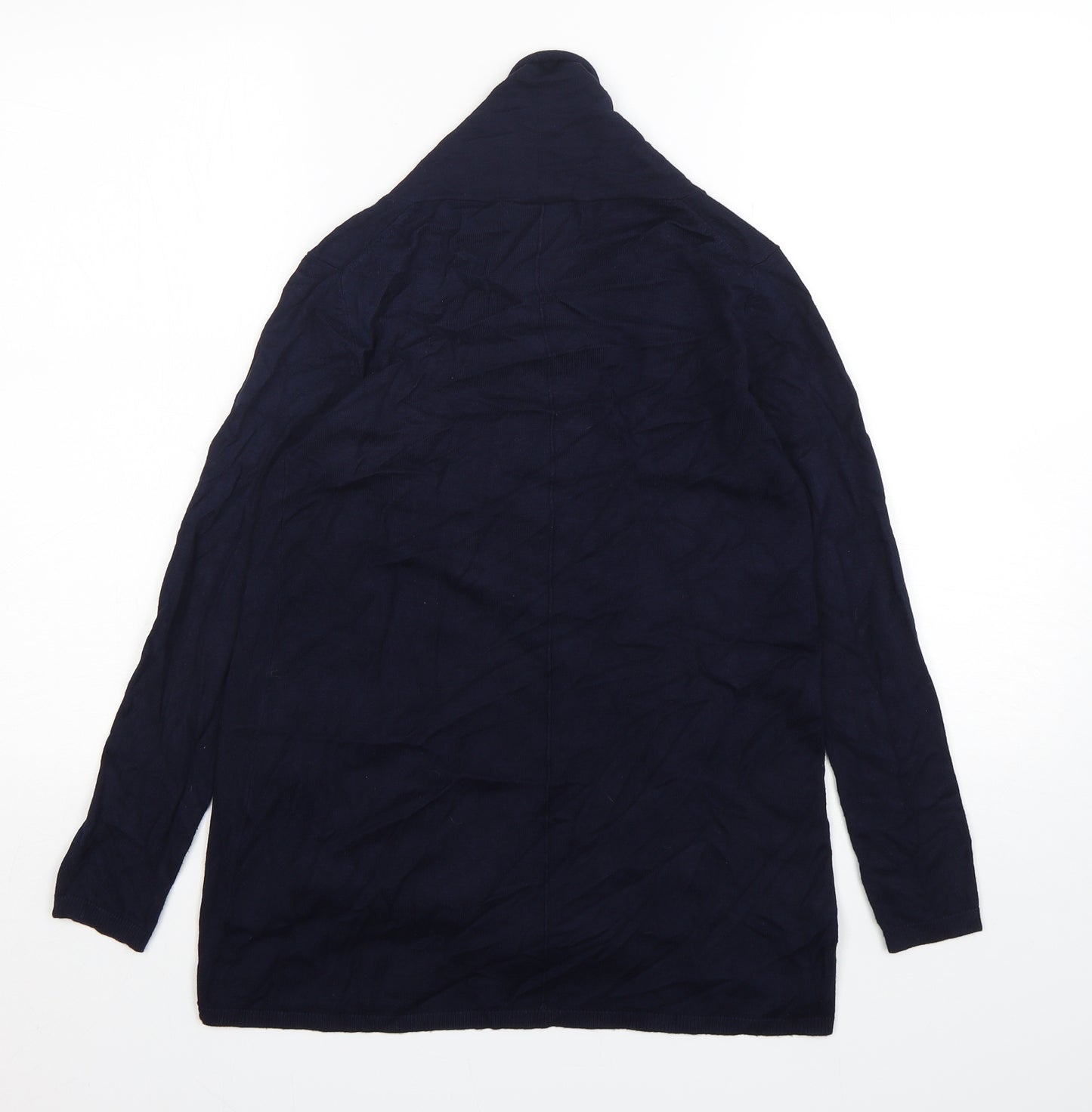 Zara Womens Blue V-Neck  Polyester Cardigan Jumper Size S