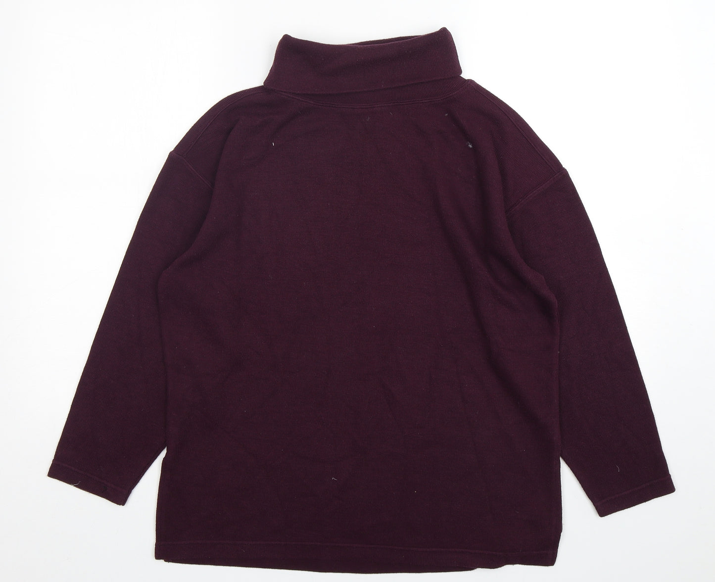 Chase Womens Purple Roll Neck  Polyester Pullover Jumper Size 10