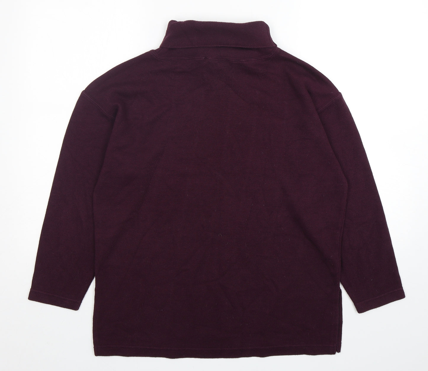 Chase Womens Purple Roll Neck  Polyester Pullover Jumper Size 10