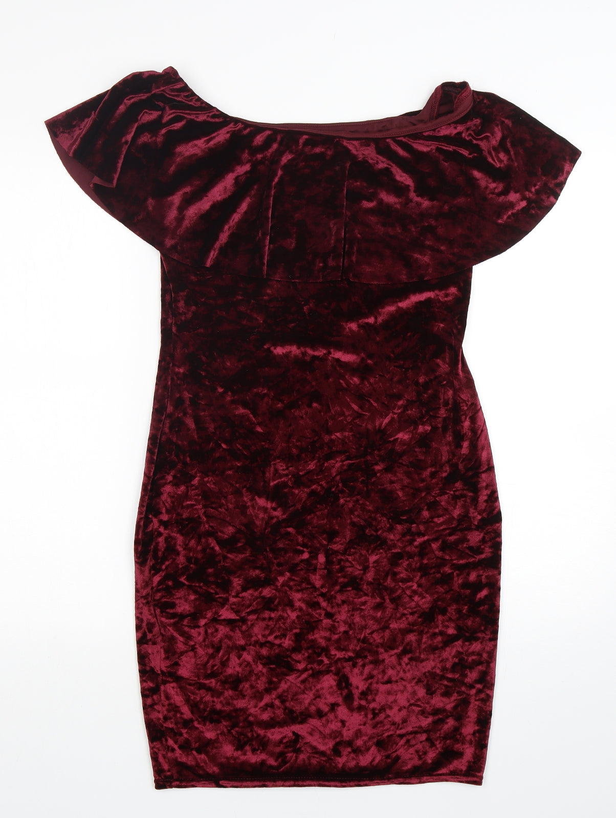 Blue Vanilla Womens Purple  Polyester Pencil Dress  Size 14  Round Neck