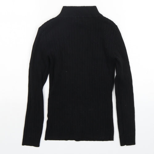 Primark Womens Black Mock Neck  Viscose Pullover Jumper Size 6