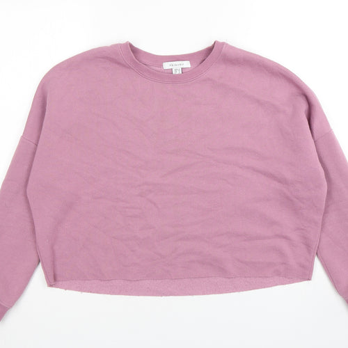 Primark Womens Purple  Polyester Pullover Sweatshirt Size 10  Pullover - Cropped