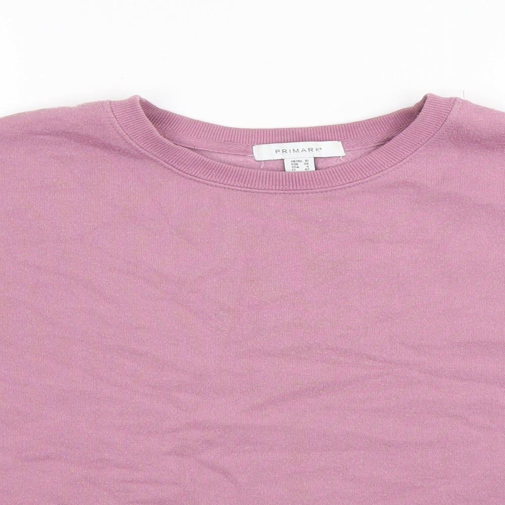 Primark Womens Purple  Polyester Pullover Sweatshirt Size 10  Pullover - Cropped