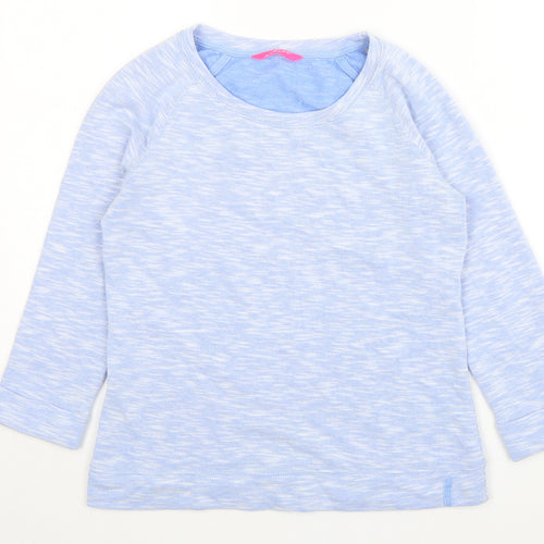 Marks and Spencer Womens Blue Round Neck  Polyester Pullover Jumper Size 8