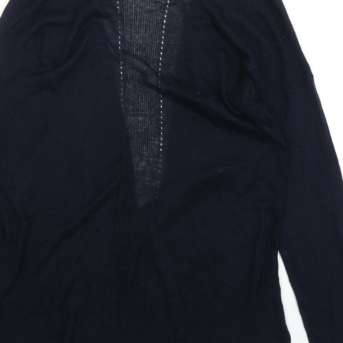 Avenue Womens Blue V-Neck  Polyester Cape Jumper Size 10